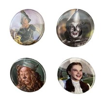 4 Wizard of Oz ONE Inch Buttons 1&quot; Pinback Pins Wizard of Oz Characters Jewelry - £5.38 GBP