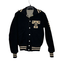 Vintage Varsity Letter Jacket Size Small? Wool Snap Button Trigg County ... - £46.70 GBP