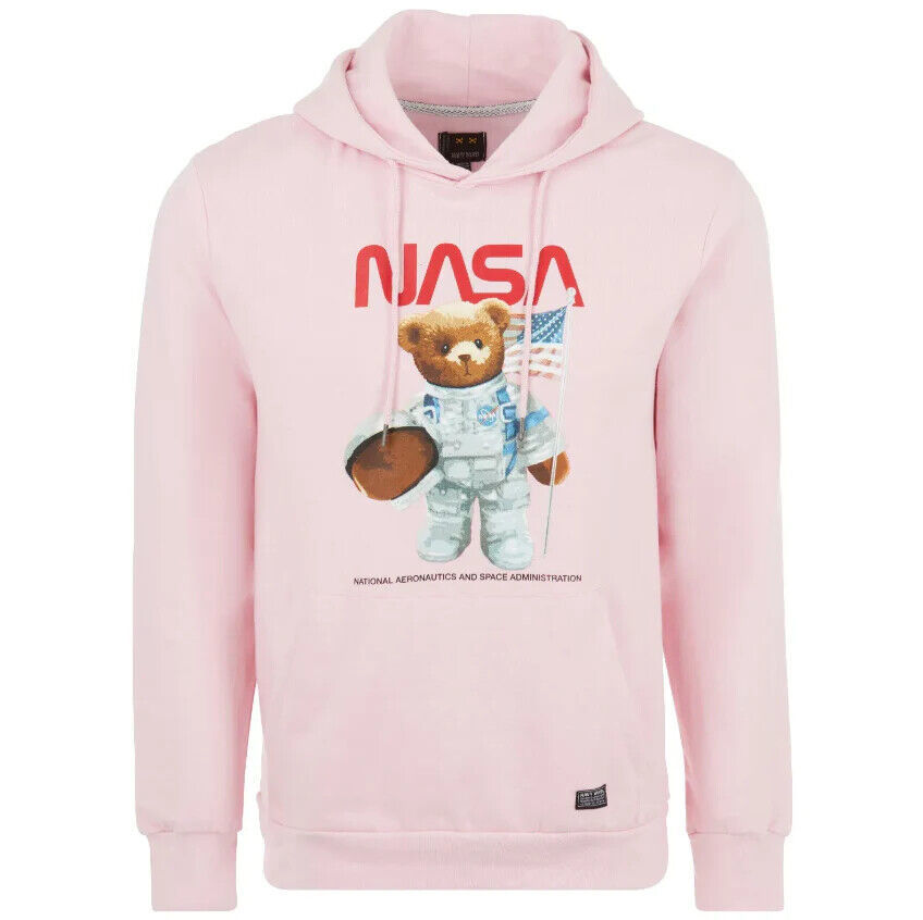 Navy Yard Top Designer NASA Teddy Bear Astronaut Pink Hoodie Adult Hooded Sweats