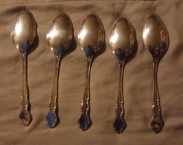 5 Reed &amp; Barton FLAMBEAU Stainless Rebacraft Soup Spoons Silverware Flat... - $187.21 MXN