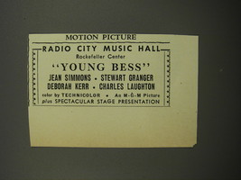 1953 Young Bess Movie Ad - Radio City Music Hall Rockefeller Center - £14.53 GBP