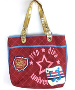 Vintage Y2K No Boundaries Women&#39;s Tote Weekender Bag, Boho Glam Red, NEW - $29.97