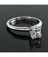 1.15Ct Princess Cut White Diamond 925 Sterling Silver Solitaire Engageme... - $99.00