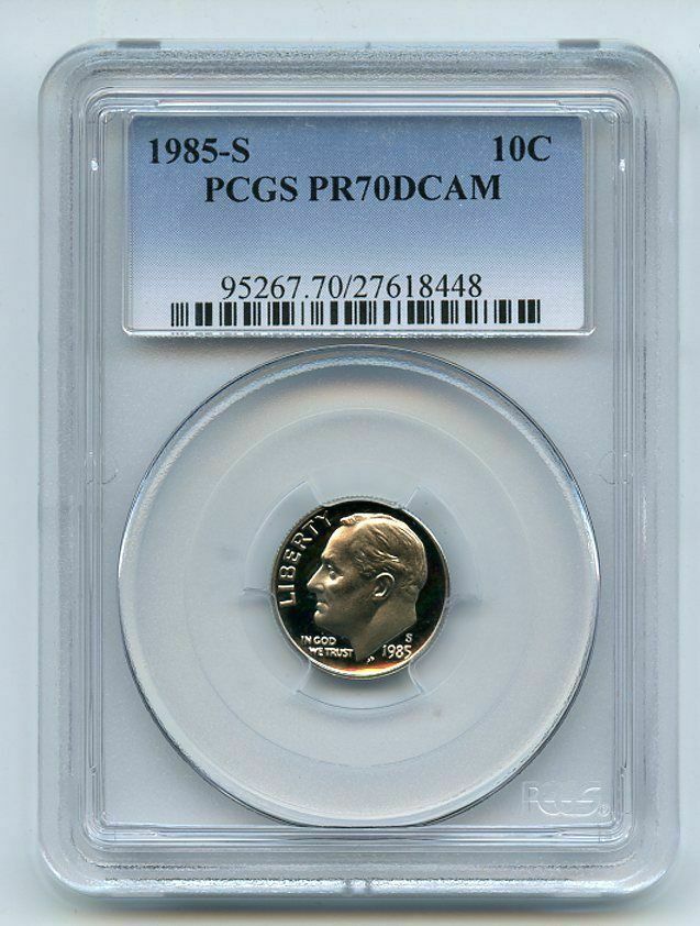 1985 S 10C Roosevelt Dime Proof PCGS PR70DCAM  20220014a - $24.99