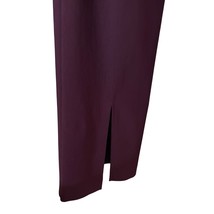 Cache Burgundy Flat Front Pant 10&quot; front bottom leg split Stretch No Wai... - $39.95