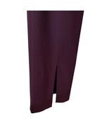 Cache Burgundy Flat Front Pant 10&quot; front bottom leg split Stretch No Wai... - $39.95