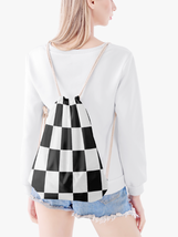 Checkered Polyester Drawstring Backpack | Free Ship - €20,40 EUR