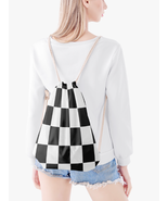 Checkered Polyester Drawstring Backpack | Free Ship - $23.99