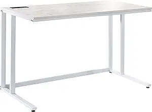 Cudell Modern USB Port Metal 47 in. Rectangle Writing Desk for Home Offi... - $577.99
