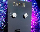 Zaxie by Stefanie Taylor Cushion Cut CZ Halo Stud Earrings RV $36 New Wi... - £19.73 GBP