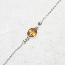 925 Sterling Silver Natural Golden Topaz Bracelet Handmade Birthstone Jewelry - £36.38 GBP