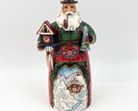 Jim Shore Heartwood Creek German Santa Claus Resin Figure Clock 6.75” - $29.99