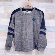 Carolina Panthers NFL Varsity Stripe Sweatshirt Gray Football Womens Medium - £29.75 GBP