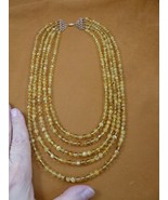 pb-440 Golden + Yellow Amber Poland gemstone beaded 5 strand 26&quot; long NE... - $180.79 CAD