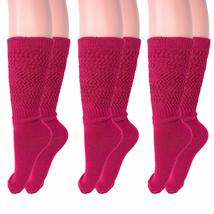 AWS/American Made Long Cotton Lightweight Slouch Socks 3 PAIRS Knee High Size 9- - £10.27 GBP