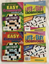  Lot of 4 Kappa Preferred Lot&#39;s Of Easy Crosswords Double Puzzle Books 2... - $23.95