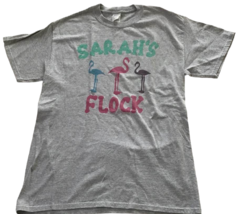 Sarah&#39;s Flock T-Shirt Medium M Flamingo Birds School Teacher Mom Childre... - £11.83 GBP