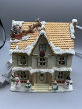Power House Christmas Lighted House 6 Child Safety Plug 3 Prong Cord Decorated - £32.82 GBP