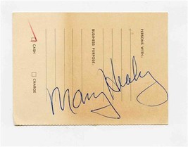 Mary Healy Signature on Fairmont Hotel Receipt San Francisco California 1953 - £17.22 GBP