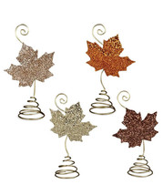 Bethany Lowe Halloween Fall Set of 4 &quot;Elegant Leaf Placecard Holder&quot; TF7721 - £15.81 GBP