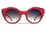 Morgenthal Frederics Sonnenbrille 258 GISELE Rot Silber Cat Eye Rahmen L... - £104.67 GBP