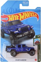 Hot Wheels &#39;20 Jeeps Gladiator, [Blue] 117/250 Getaways 5/5 - $9.48
