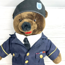 Vtg Air Force Plush Beret Bear Dress Blues USAF Uniform Bear Forces of America - £39.30 GBP