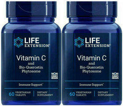 Vitamin C And BIO-QUERCETIN Phytosome 1000 Mg 120 Vege Tablet Life Extension - £17.63 GBP