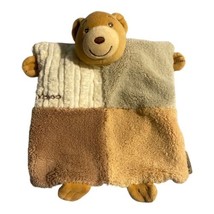 Kaloo Lovey Security Blanket Plush Hand Puppet  Brown Patchwork Bear - £11.74 GBP