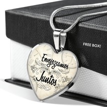 Envejezcamos Juntos Necklace Stainless Steel or 18k Gold Heart Pendant 18-22&quot; - £30.26 GBP+