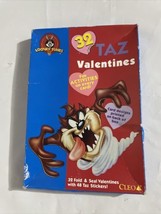 Vtg Looney Tunes 32 Valentines Day Boxed Cards Taz Devil. Cleo Usa. Stickers - £7.66 GBP