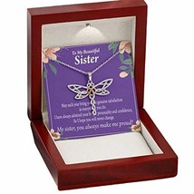 Express Your Love Gifts to My Sister You Always Make Me Proud Dragonfly Necklace - £43.65 GBP