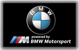 BMW Black Banner Powered by Motosport Flag 3x5ft Garage banner - $18.00