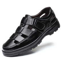 Men Sandals Split Leather Sandals Men Outdoor Casual Shoes Breathable Fisherman  - £45.27 GBP