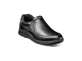 Men&#39;s Nunn Bush Cam Moc Toe Slip On Walking Shoes Black Tumbled 84696-007 - £63.94 GBP