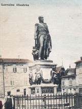 VTG Bar-le-Duc France Statue du Mareéchal Oudinot Postcard Hand Tinted - £7.09 GBP