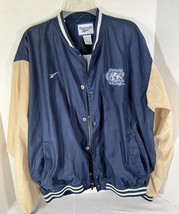 Vintage Reebok Carolina Tar Heels Men’s Jacket Large Blue Embroidered Varsity - £22.07 GBP
