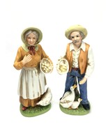 Home Interior Farmer Wife Figurines 8&quot; HOMCO Chicken Ducks Vintage Cotta... - £17.05 GBP