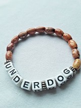 Underdog Handmade Elastic Bracelet featuring Wooden Beads - £2.35 GBP