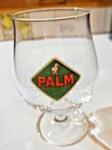 PALM Belgian Amber Beer Tulip Glass 16 oz. Steenhuffel Ale Green Horse Logo 6” - £15.86 GBP