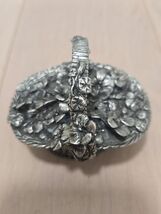 1997 Royal Selangor Pewter Basket With Flowers Pepper Shaker - $11.87