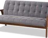 Baxton Studio Sofas, One Size, Grey/Walnut - $817.99