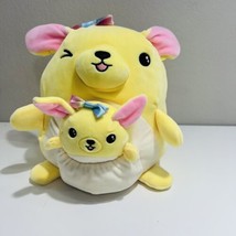 Squishmallow Justice Merry Golden Retriever Dog Baby 2 Plushs 8.5" & 4.5" Kelly - $13.50