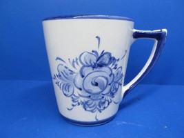Vestal Alcobaca Portugal Hand Painted Blue Floral Mug No Issues VGC - $14.99