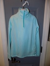 Under Armour Heat Gear Loose Blue 1/4 Zip Pullover Size M Girl's EUC - $21.17