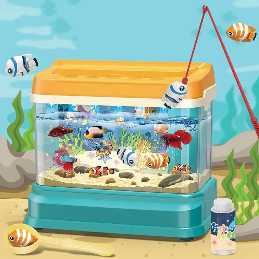 Artificial Mini Aquarium Electric Fish Tank Simulation Underwater World Magnetic - £22.48 GBP