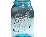vintage quart blue glass ball perfect mason jar no lid # 10 on the botto... - $25.00