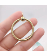 2019 Release Shine 18K gold-plated Moments Small / Medium O Pendant Charm  - $27.16 CAD+