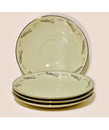 Flintridge China CONTINENTAL White Saucers 6 Inch White Silver Four 4 CA... - £9.19 GBP