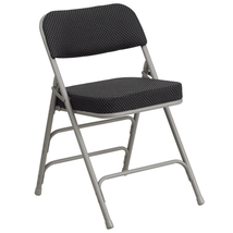 HERCULES Series Premium Curved Triple Braced Folding Chair Black Fabric - $1,854.00 MXN